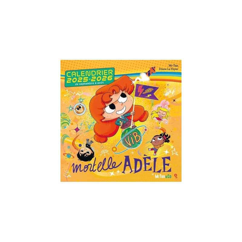 Calendrier mural Mortelle Adèle 2025-2026