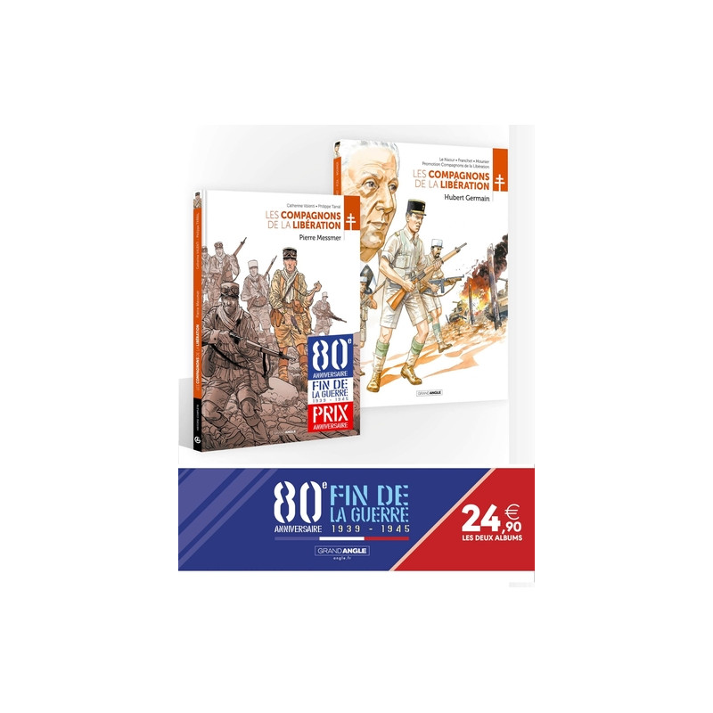 Les Compagnons de la Libération - Pack 80 ans de la guerre 39/45 : Pierre Messmer/Hubert Germain