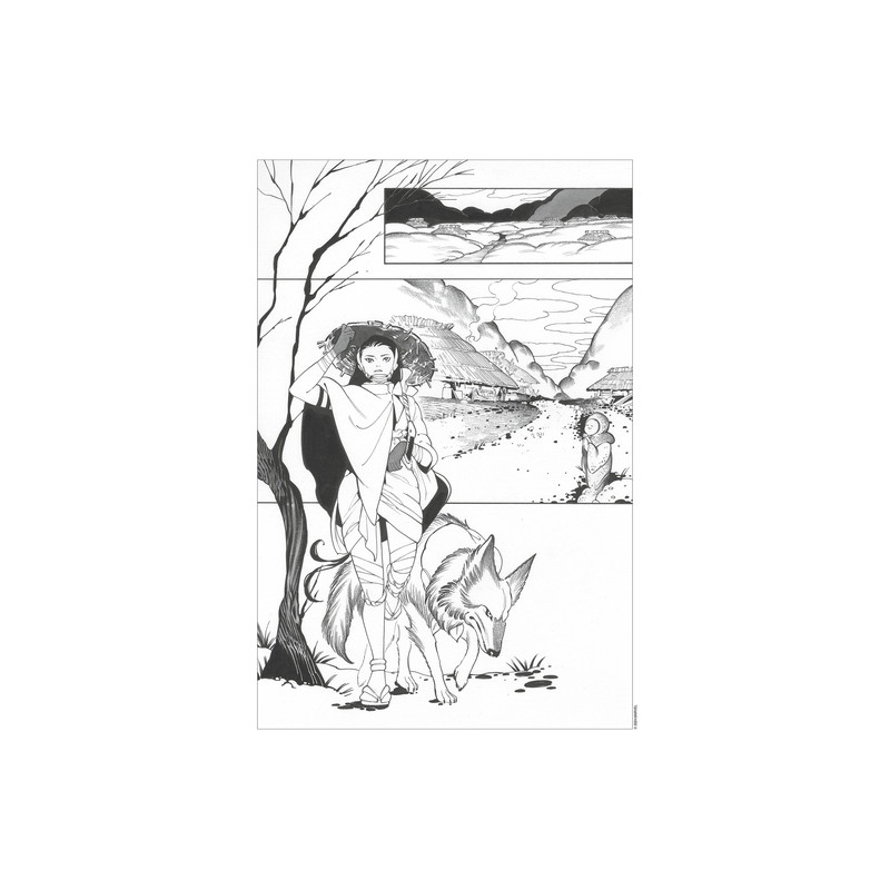 Ex-libris Noir & Blanc Demon Days par Peach Momoko (30 x 40 cm)