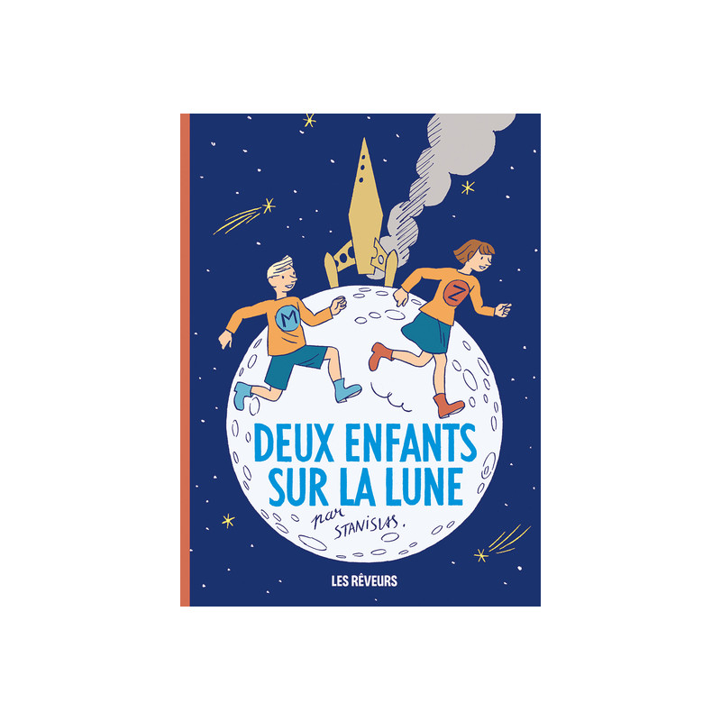 Deux enfants sur la lune