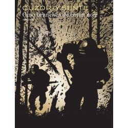 Cinq branches de coton noir
