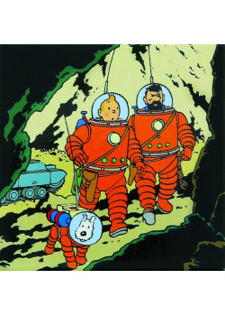 MAGNET - TINTIN, HADDOCK ET MILOU - LUNE