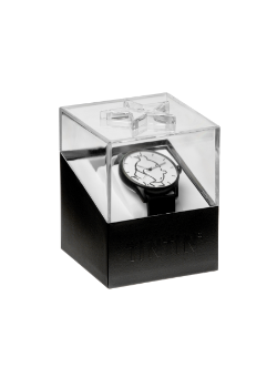 MONTRE - TINTIN - CLASSIC - « L » - CADRAN BLANC - BRACELET NOIR