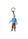 PORTE CLES PVC -TINTIN PULL BLEU 5,5CM