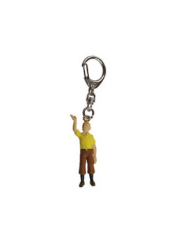 PORTE-CLES-TINTIN SALUE 6CM