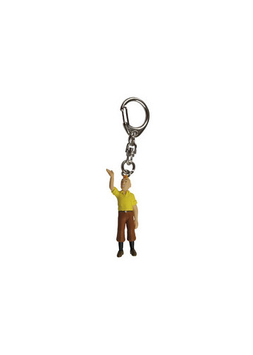 PORTE-CLES-TINTIN SALUE 6CM